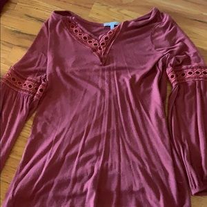 fall shirt with cutouts